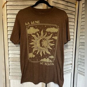 PERSAYA La Lune Graphic Tee Shirt Woman’s Size Medium Cotton Polyester Blend